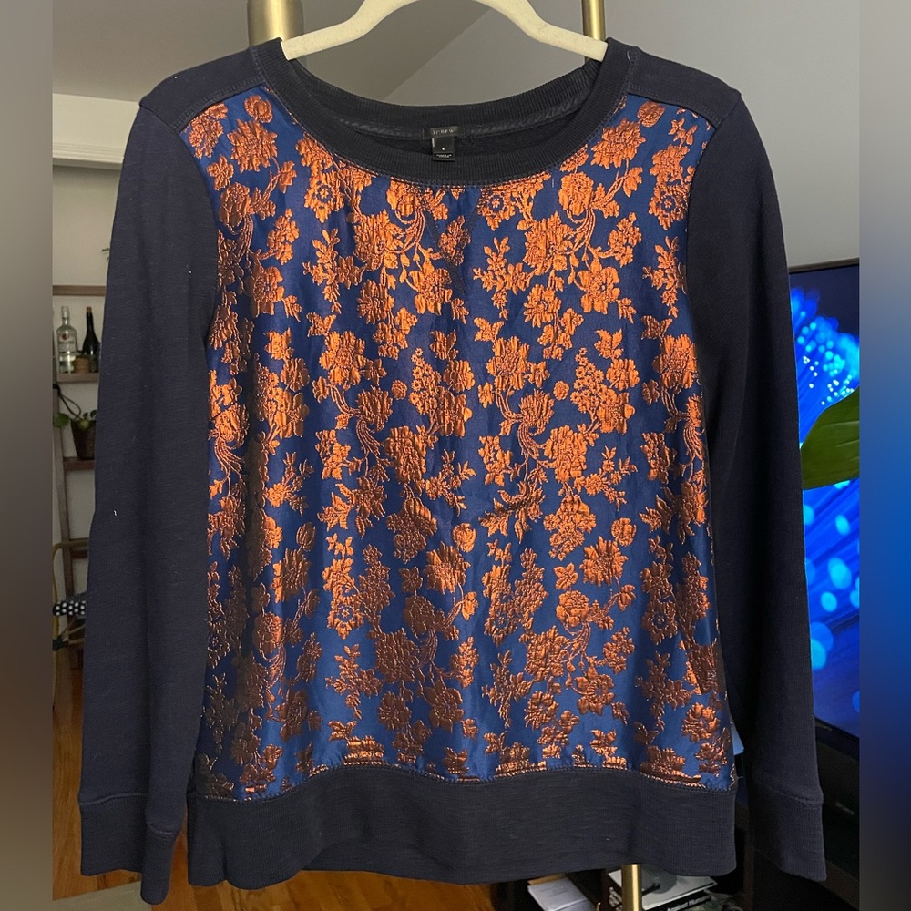 J. Crew metallic sweatshirt S